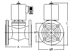ZQDF直动式蒸汽电磁阀 两位两通直动活塞式电磁阀(图2)