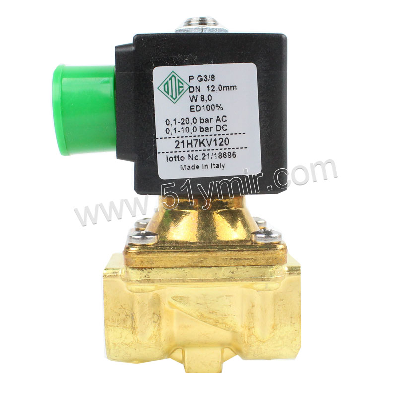 意大利ODE电磁阀220V黄铜两通21H7KV120常闭DN10